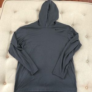 Grey Nike Dri Fit Hoodie Men’s Large